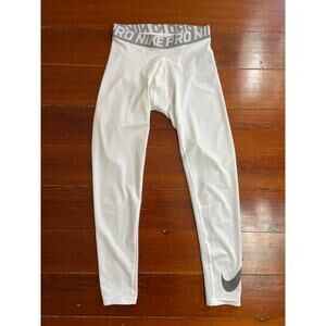 Nike Pro Compression Mens Large White NWT Dri Fit Leggings